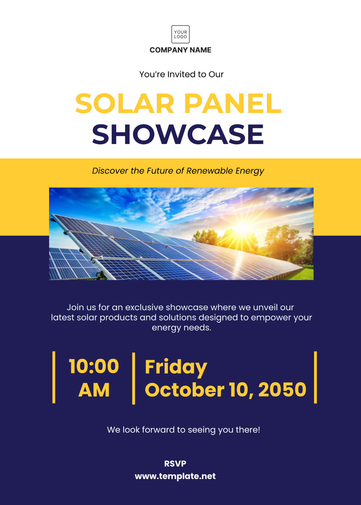 Solar Energy Invitation Template - Edit Online & Download