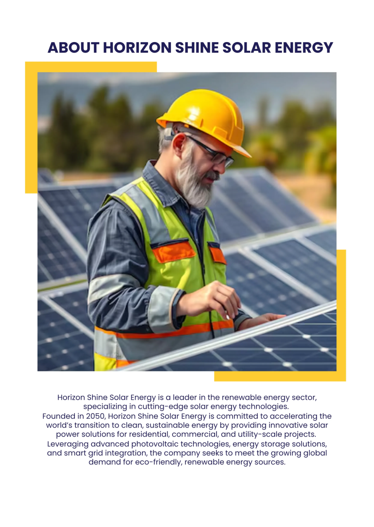 Free Solar Energy Profile Template to Edit Online