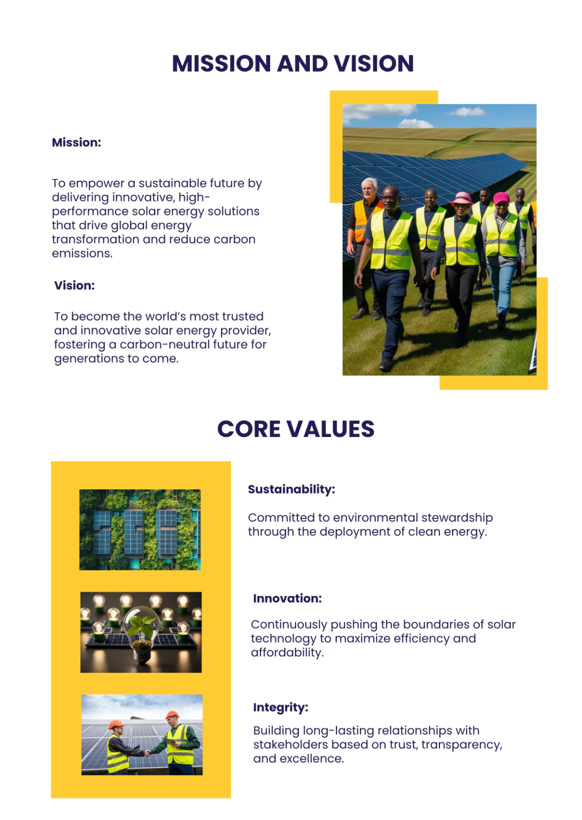 Free Solar Energy Profile Template to Edit Online