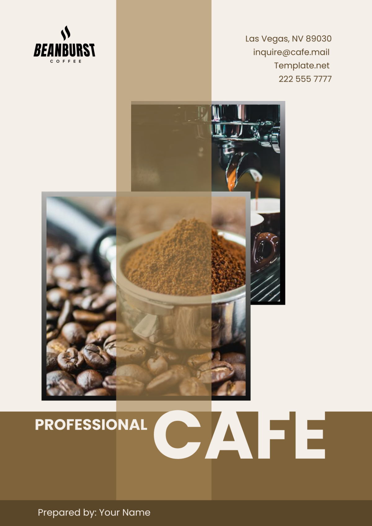 Professional Cafe Cover Page