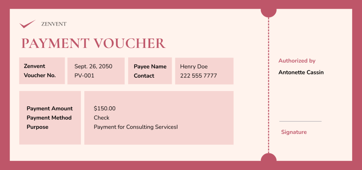 Free Payment Voucher Design Template