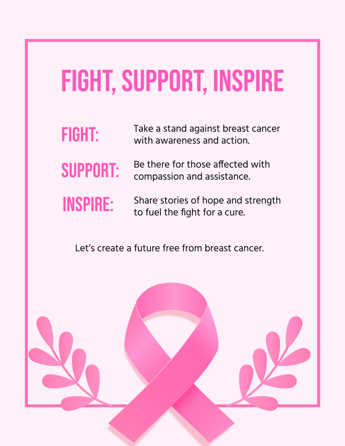 Breast Cancer Awareness Campaign Template - Edit Online & Download