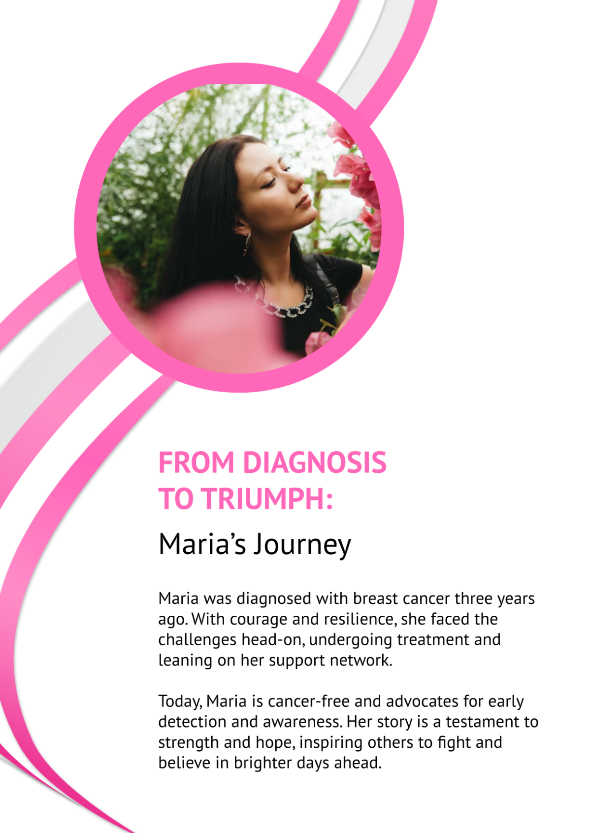 Breast Cancer Survival Story Template - Edit Online & Download