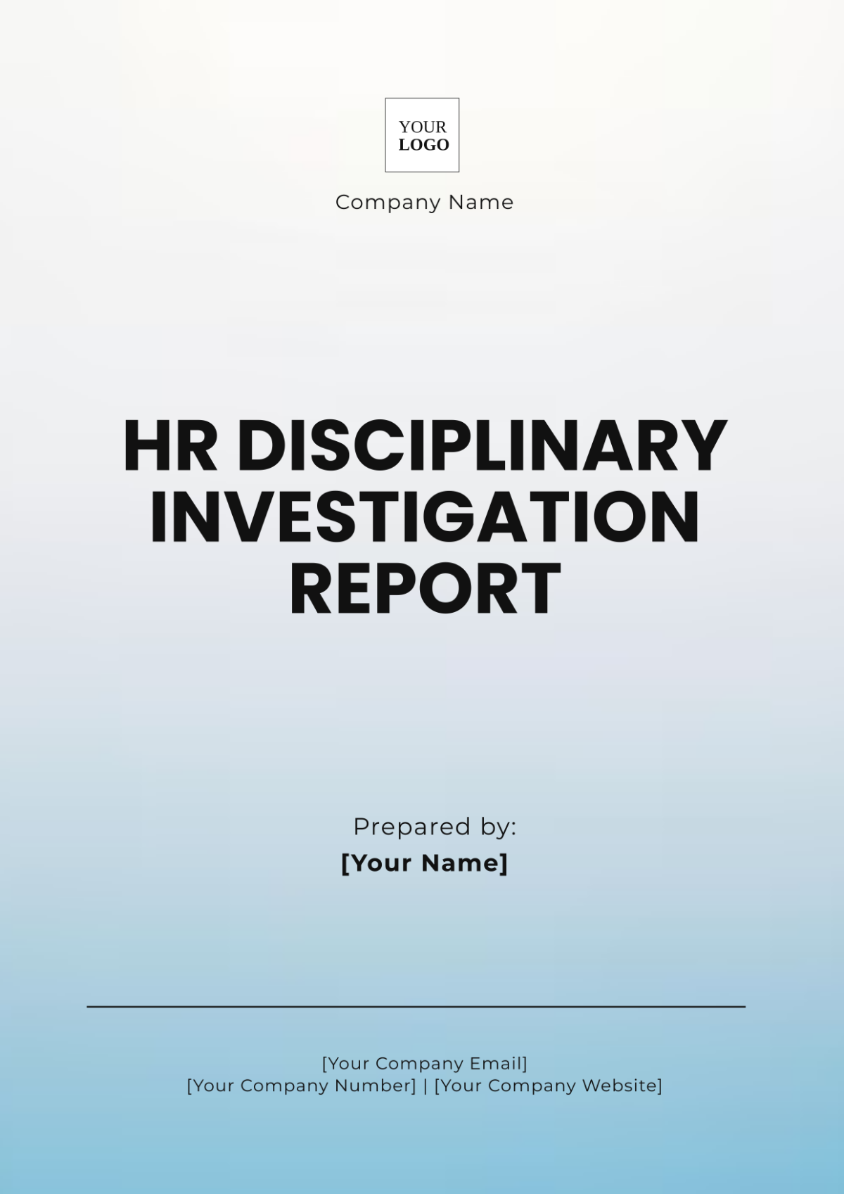 HR Disciplinary Investigation Report Template - Edit Online & Download