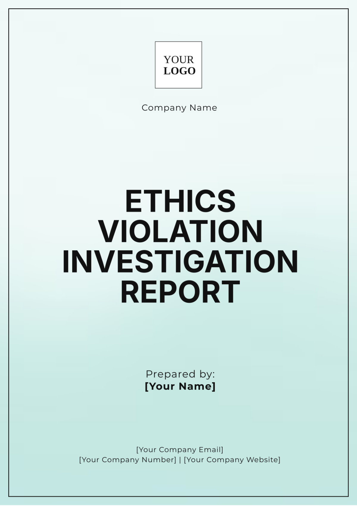 Ethics Violation Investigation Report Template - Edit Online & Download