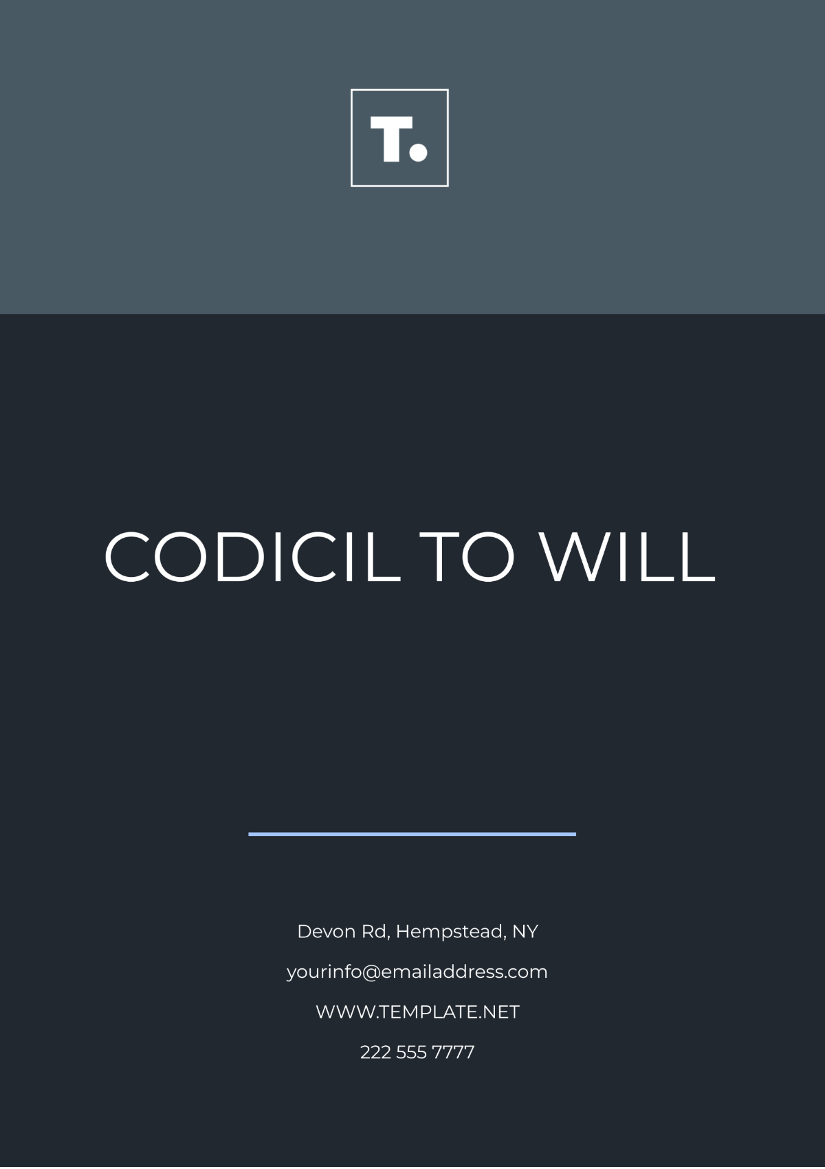 Codicil to Will Template - Edit Online & Download