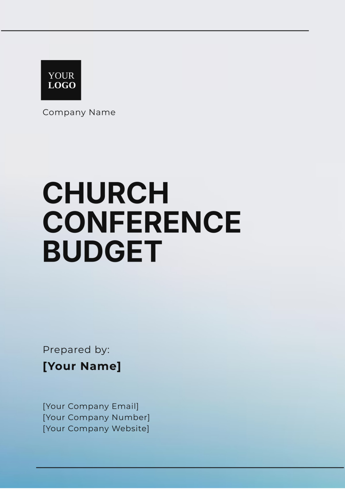 Church Conference Budget Template