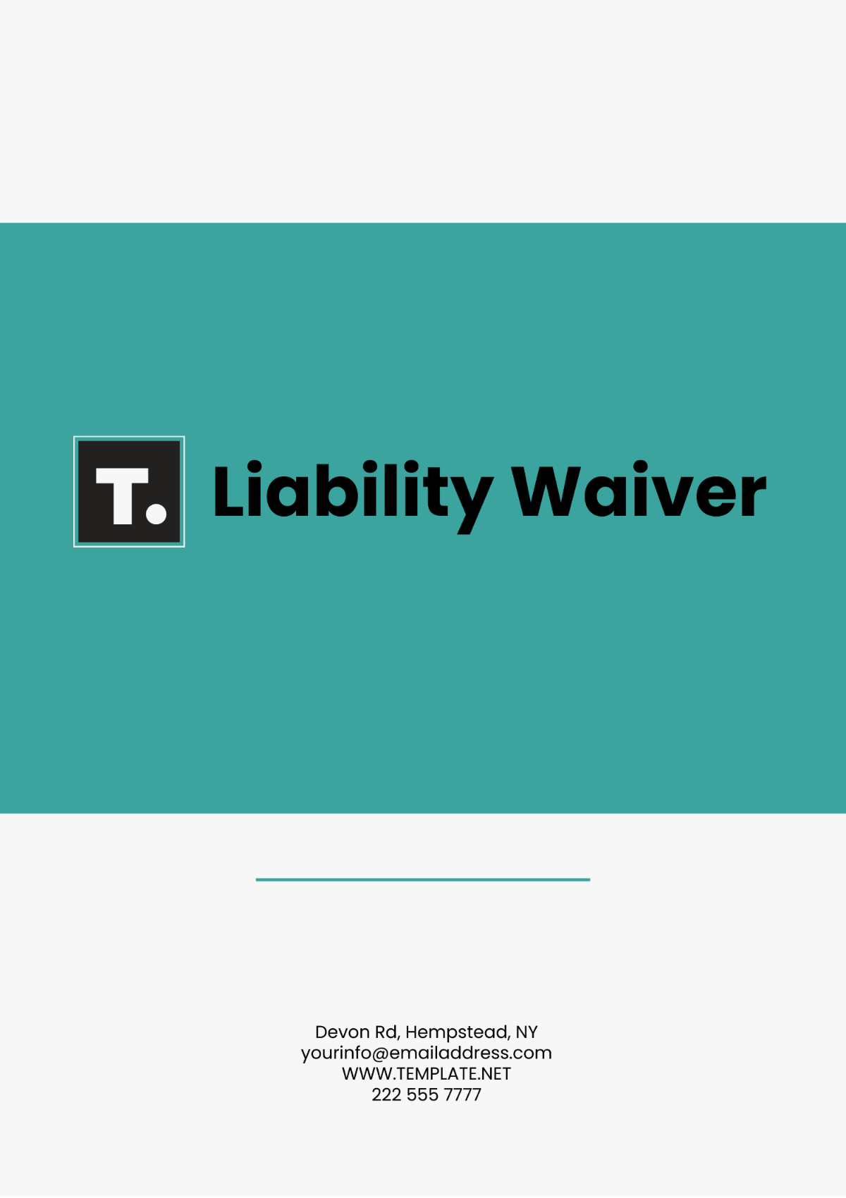 Sample Liability Waiver Template