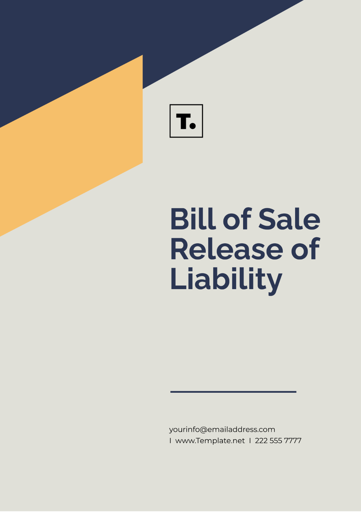 Bill of Sale Release of Liability Template - Edit Online & Download