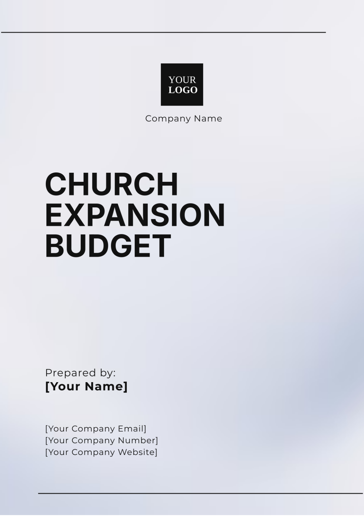 Church Expansion Budget Template - Edit Online & Download