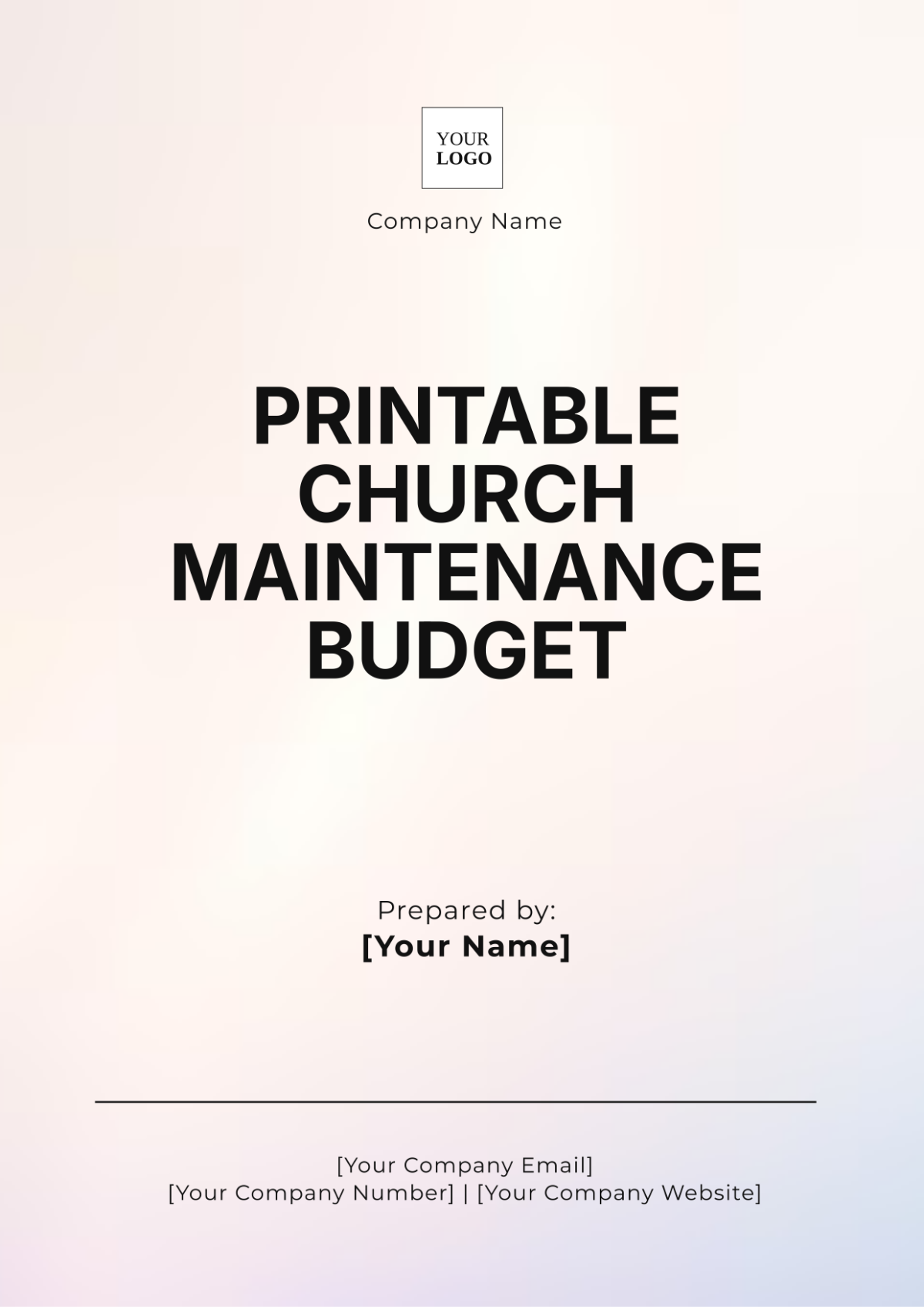 Printable Church Maintenance Budget Template - Edit Online & Download