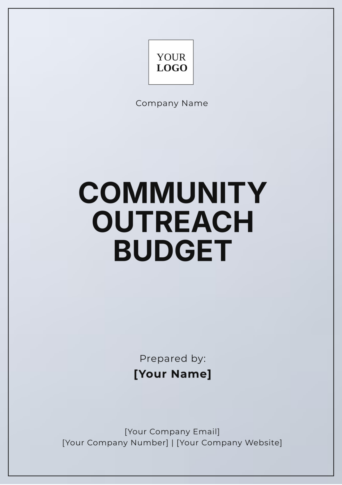 Community Outreach Budget Template - Edit Online & Download