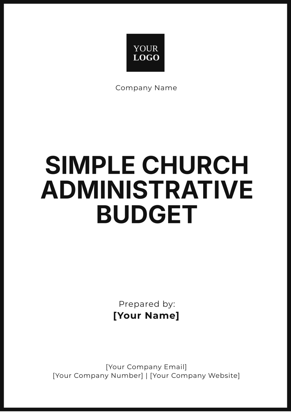 Simple Church Administrative Budget Template - Edit Online & Download