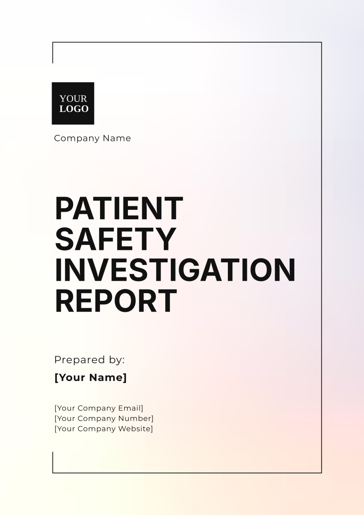 Patient Safety Investigation Report Template - Edit Online & Download