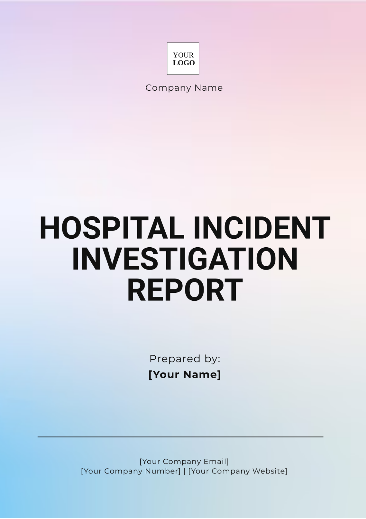 Hospital Incident Investigation Report Template - Edit Online & Download