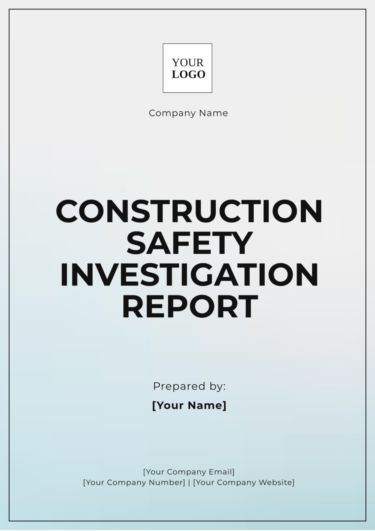 Construction Safety Investigation Report Template - Edit Online & Download