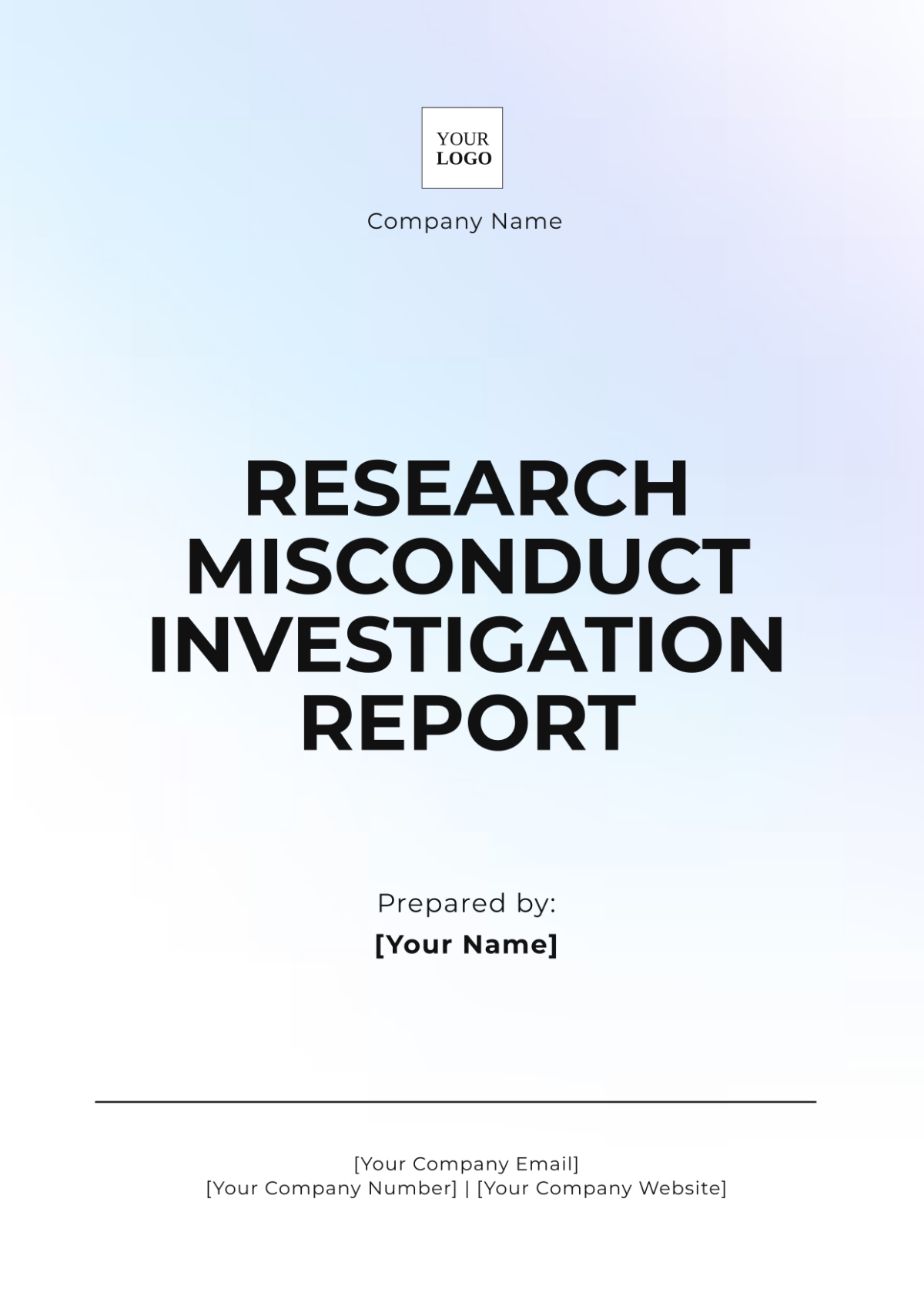 Research Misconduct Investigation Report Template - Edit Online & Download