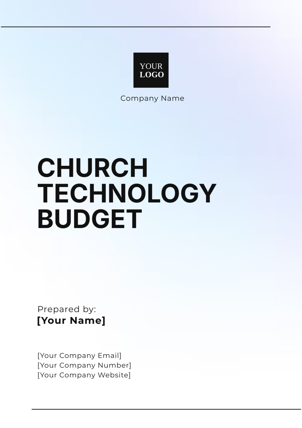 Church Technology Budget Template - Edit Online & Download