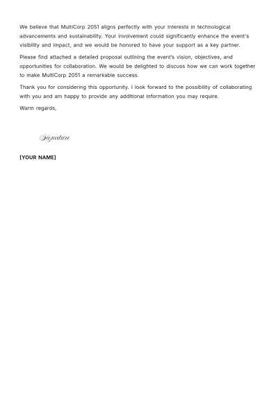 Free Event Proposal Cover Letter Template to Edit Online