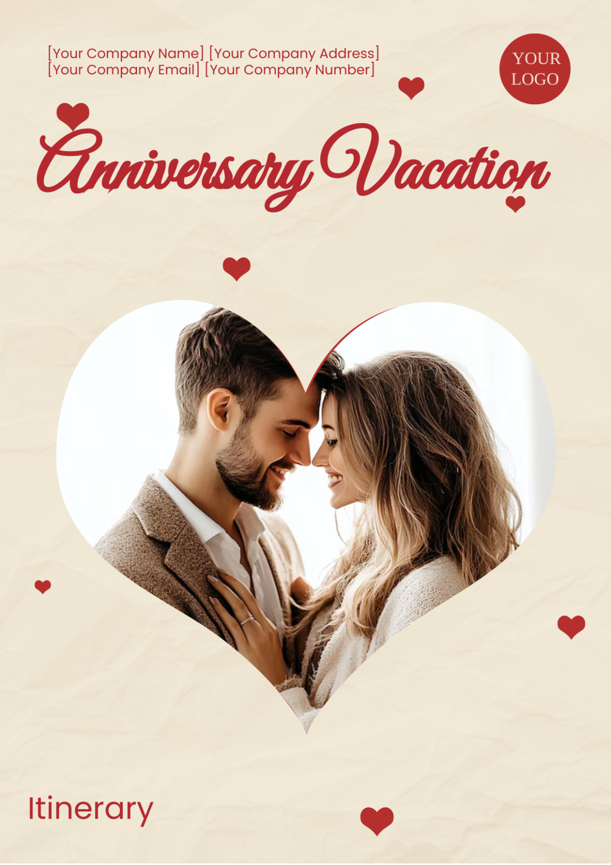 Anniversary Vacation Itinerary Template - Edit Online & Download