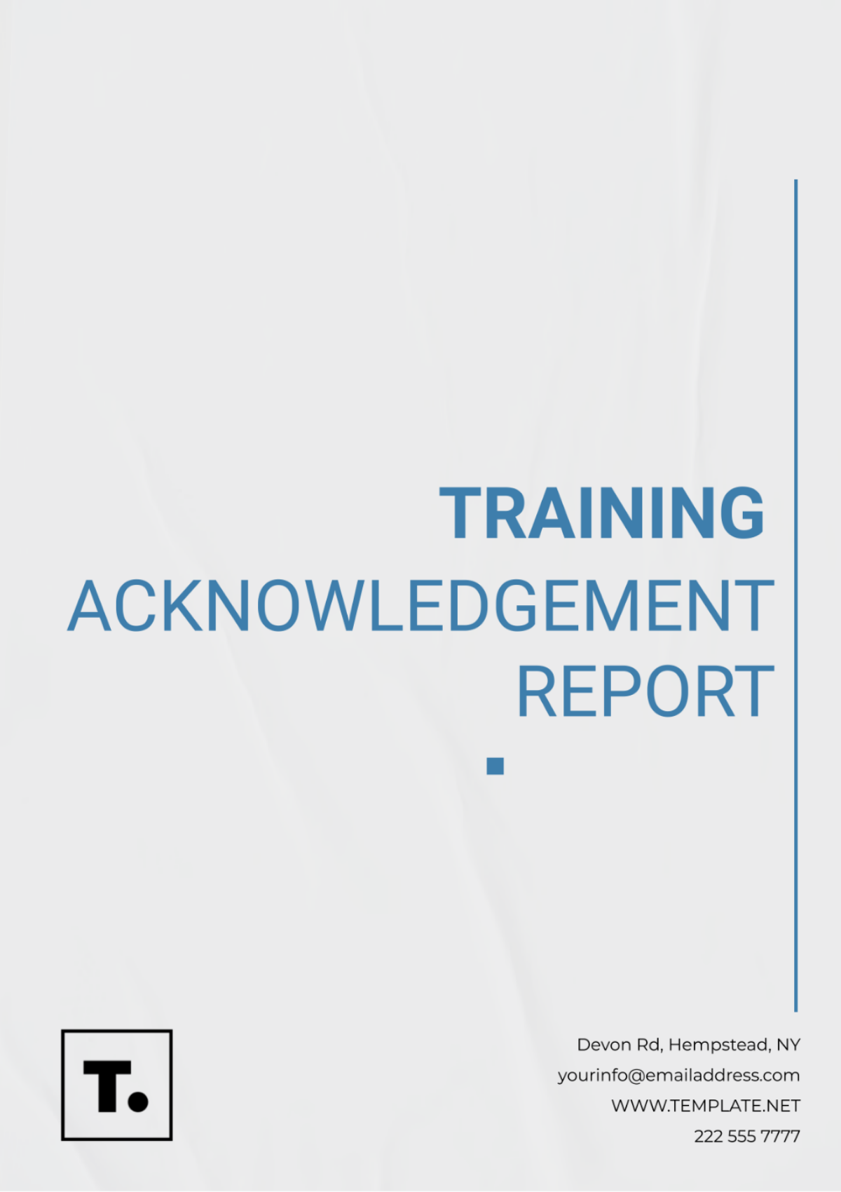 Training Acknowledgement Report Template - Edit Online & Download