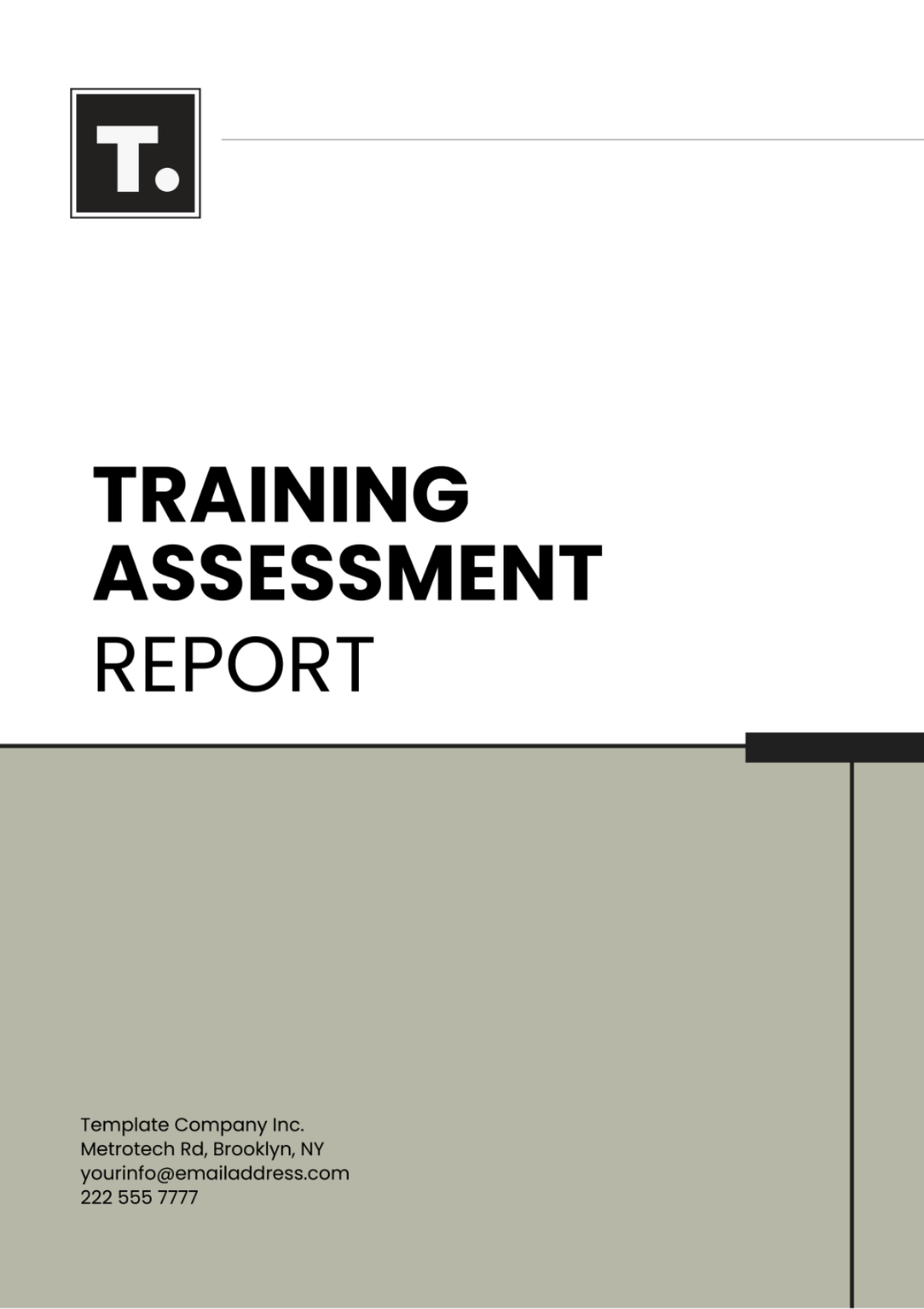 Training Assessment Report Template