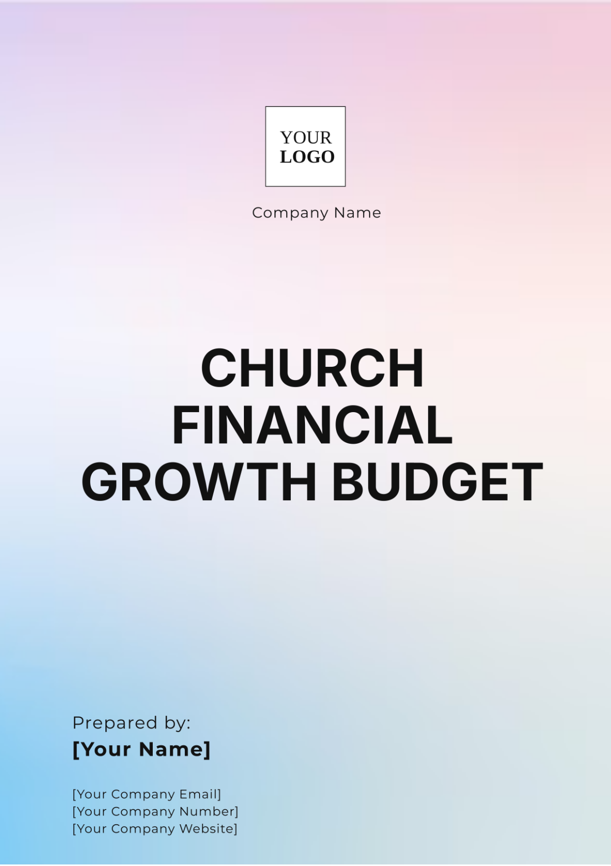 Church Financial Growth Budget Template