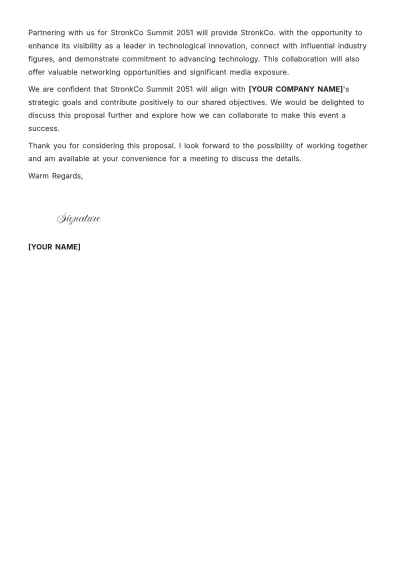 Free Event Concept Letter Format Template to Edit Online
