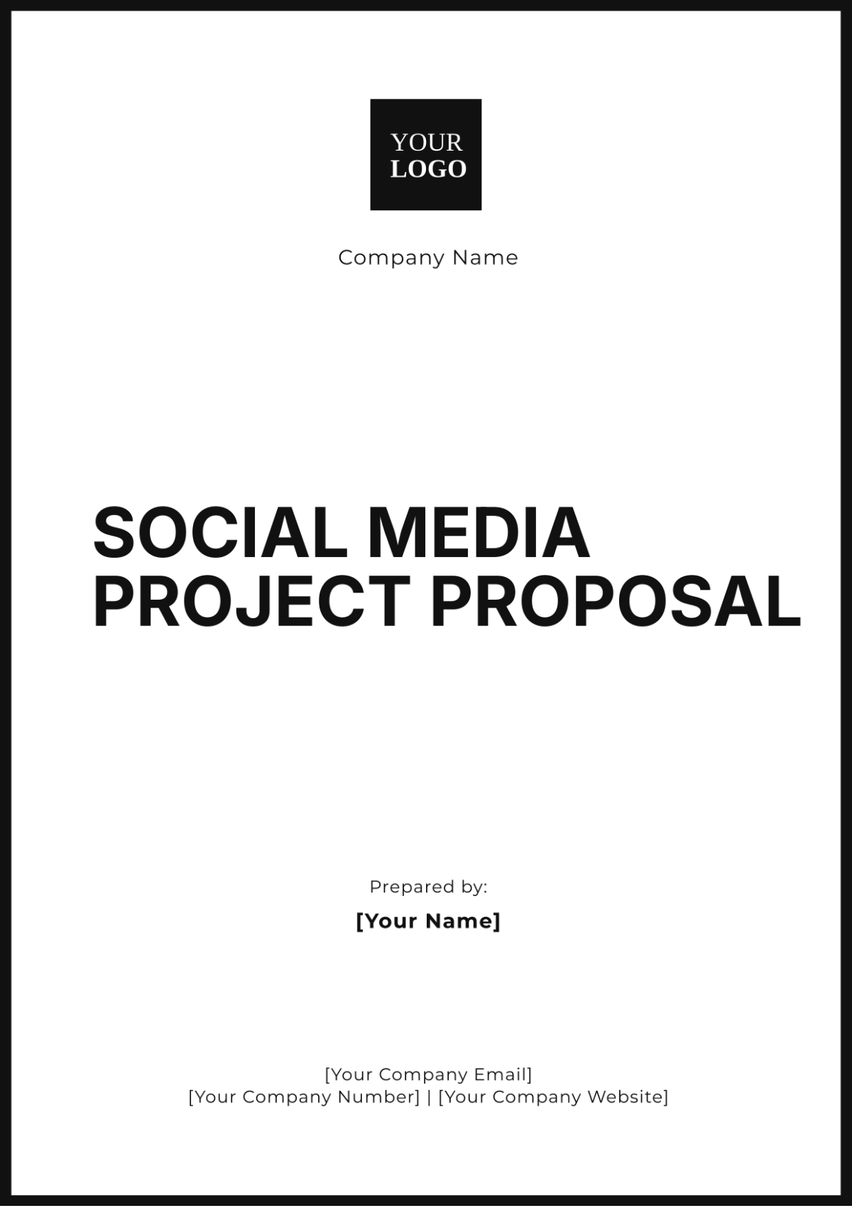 Social Media Project Proposal Template