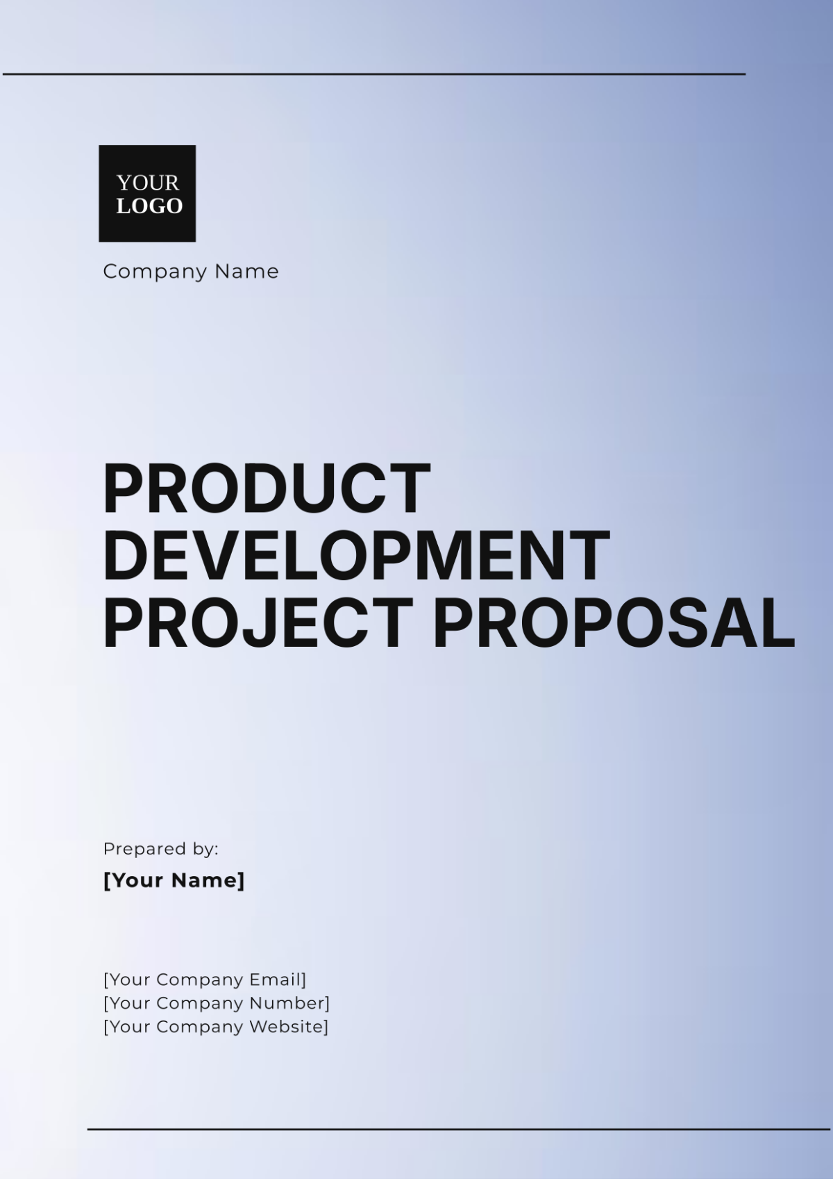 Product Development Project Proposal Template