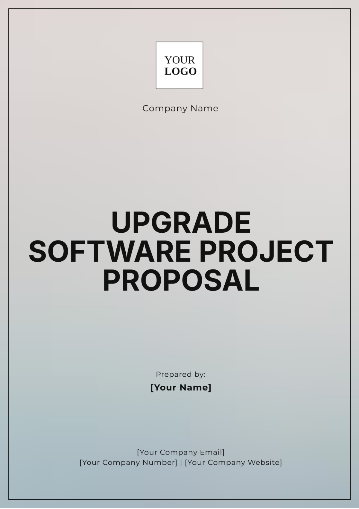 Upgrade Software Project Proposal Template