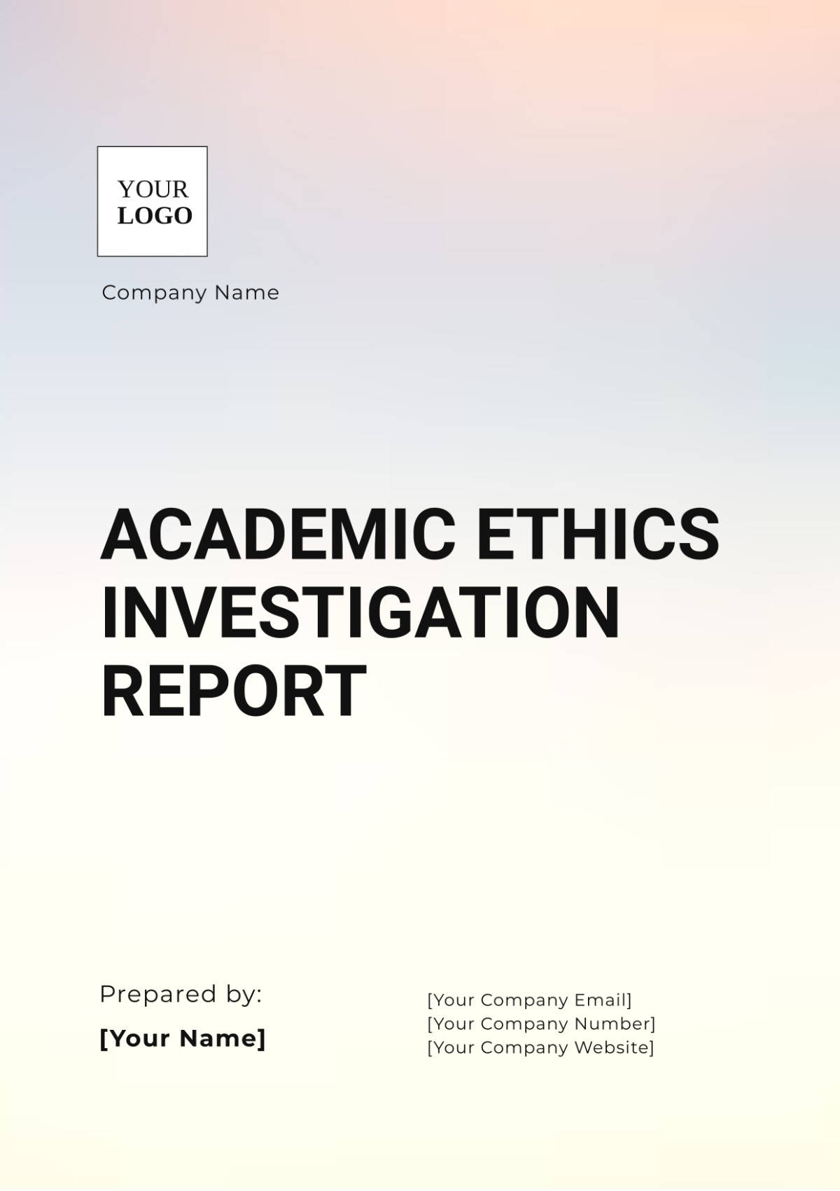 Academic Ethics Investigation Report Template - Edit Online & Download