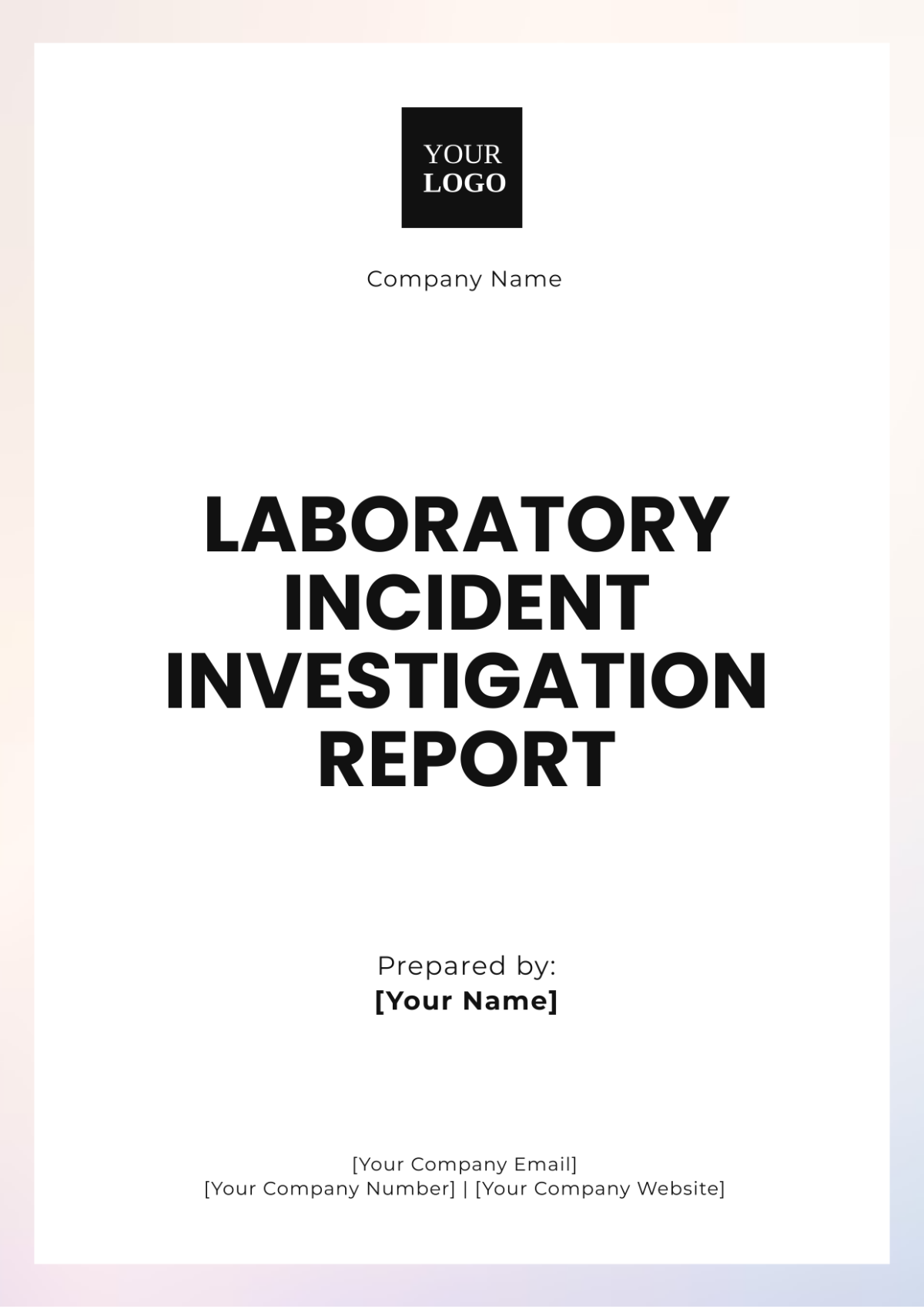 Laboratory Incident Investigation Report Template - Edit Online & Download