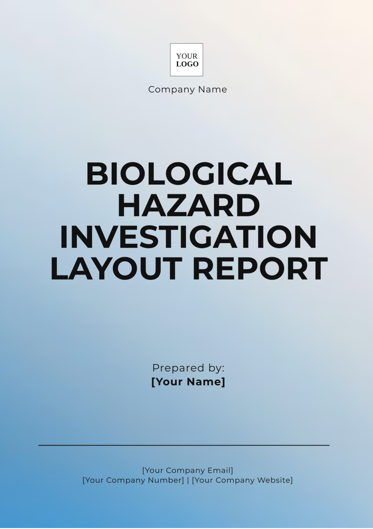 Biological Hazard Investigation Layout Report Template - Edit Online & Download