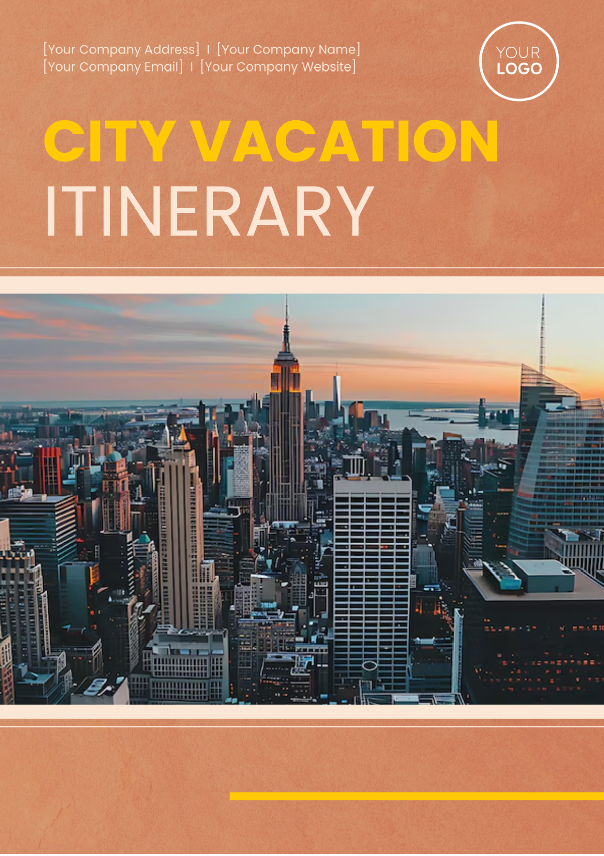 City Vacation Itinerary Printable Template - Edit Online & Download