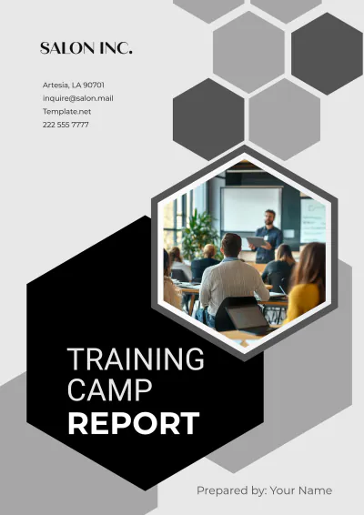 Free Training Camp Report Design Template to Edit Online