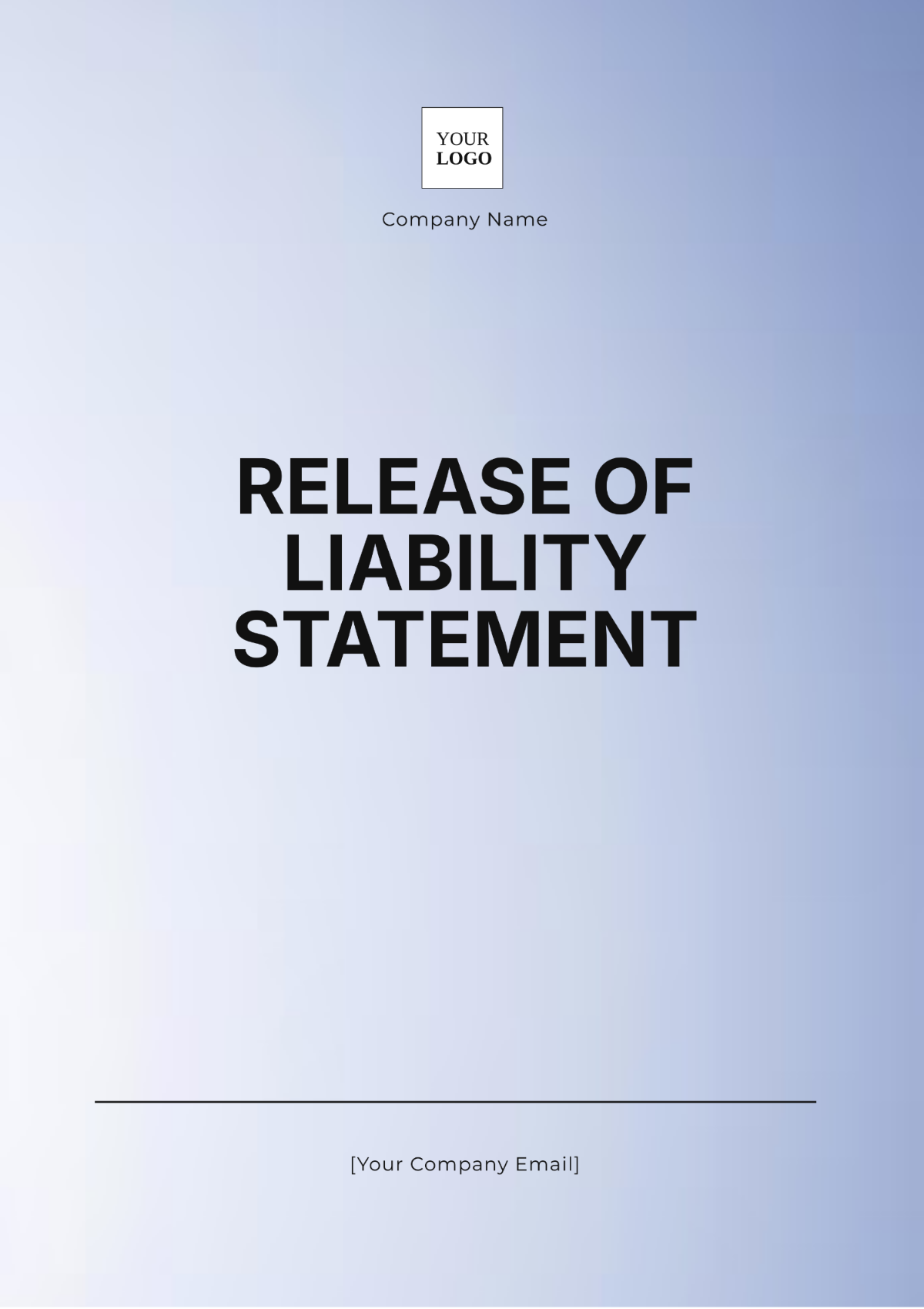 Release of Liability Statement Design Template