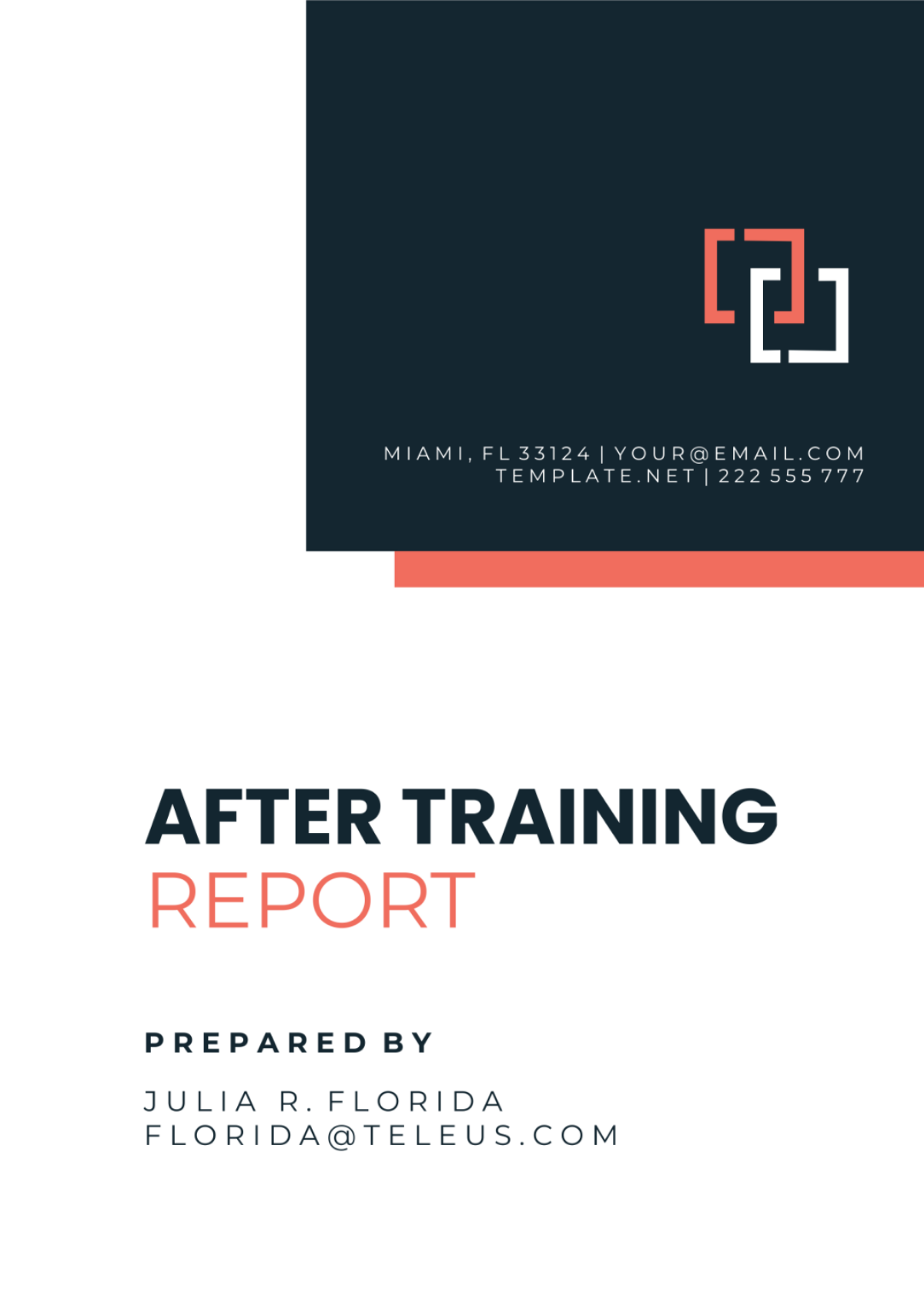 After Training Report Format Template