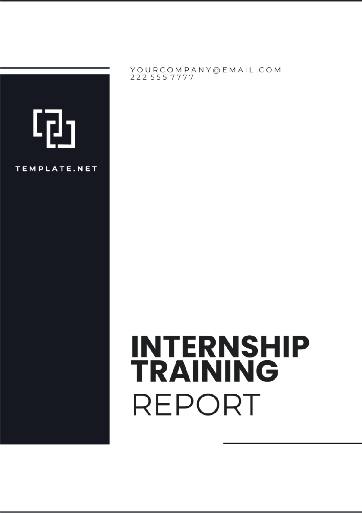 Internship Training Report Template