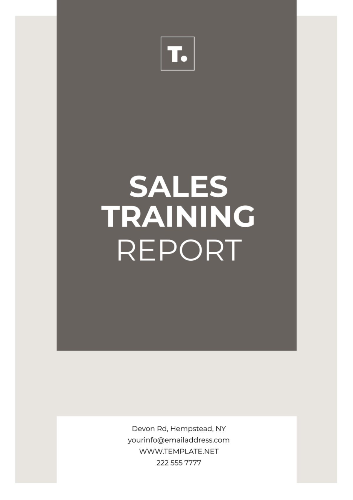 Sales Training Report Template