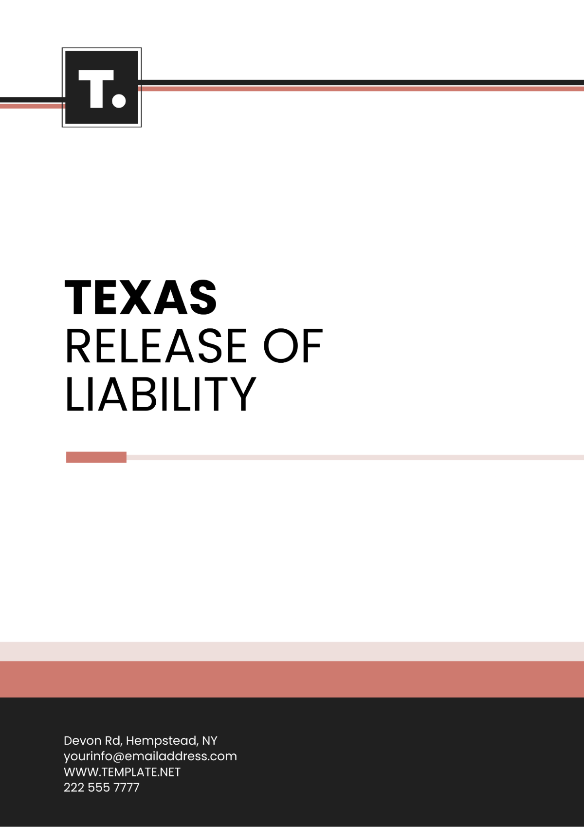 Texas Release of Liability Template