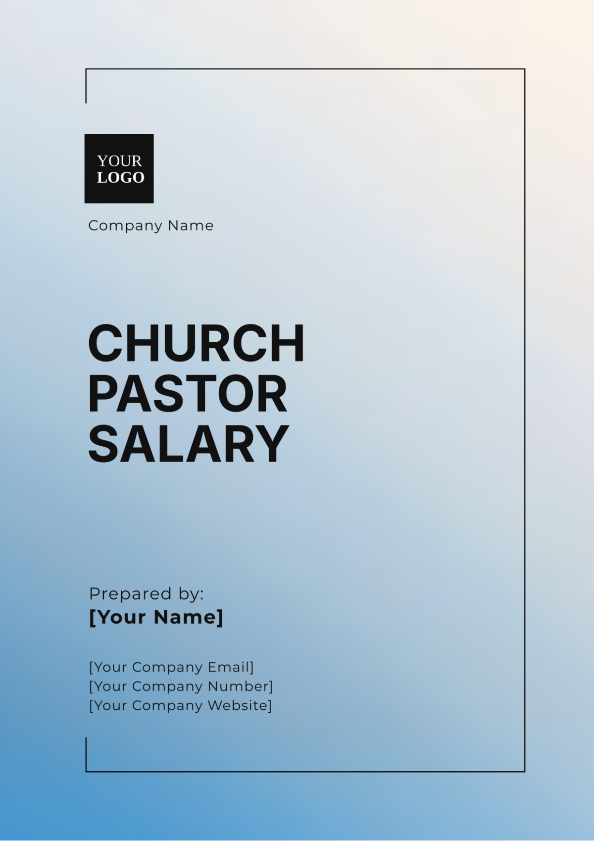 Church Pastor Salary Budget Template