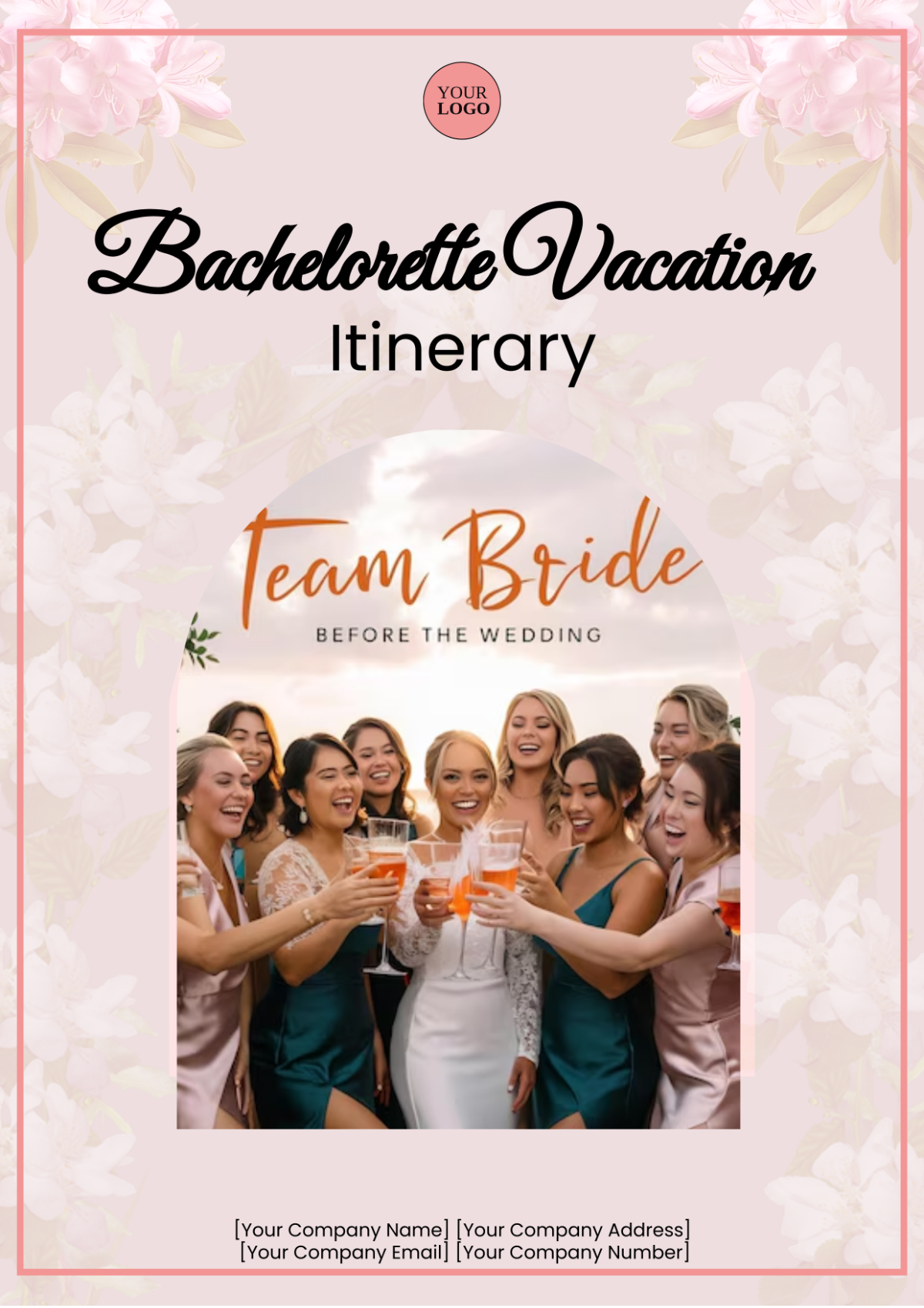 Bachelorette Vacation  Itinerary Template - Edit Online & Download