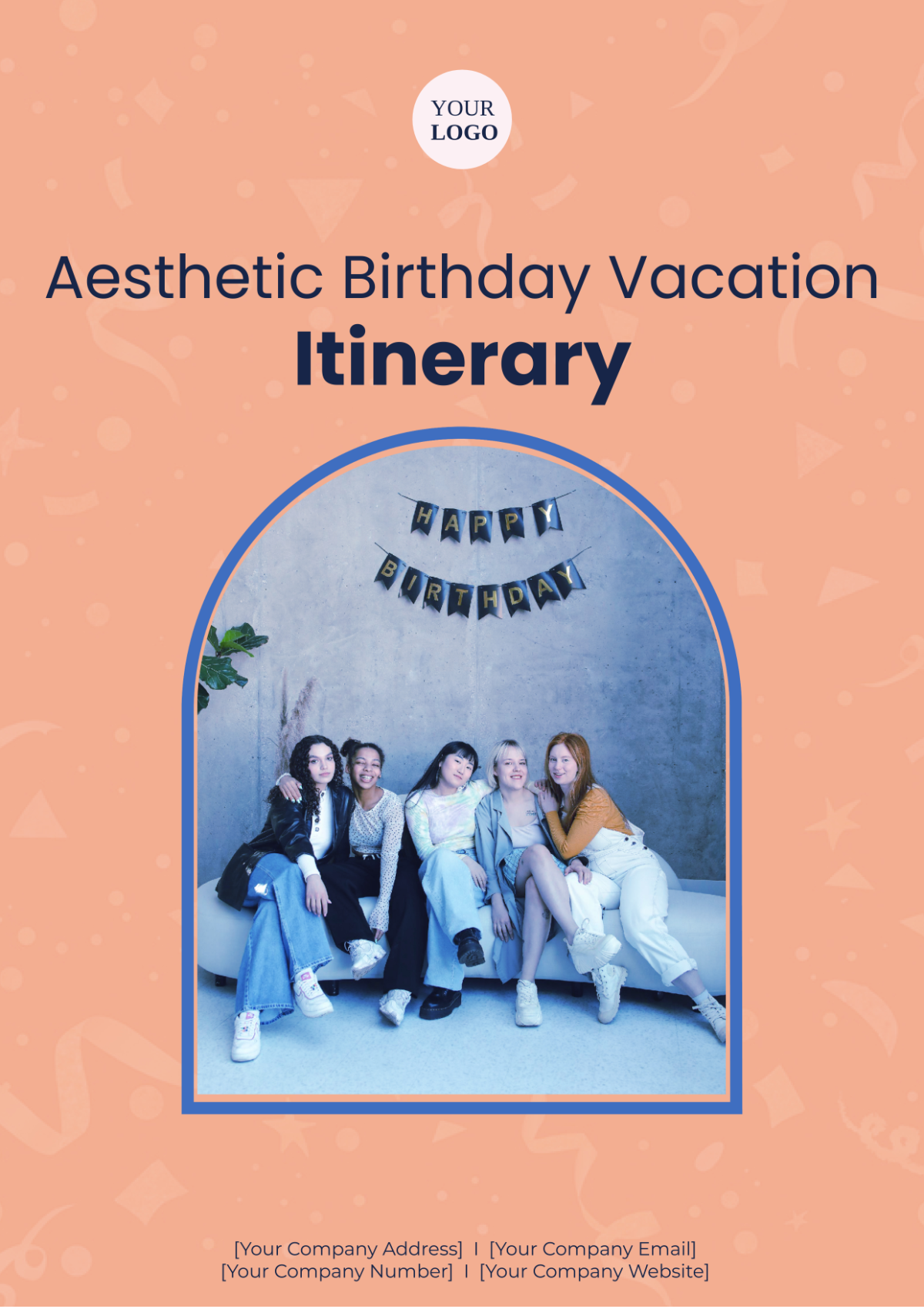 Aesthetic Birthday Vacation Itinerary Template - Edit Online & Download