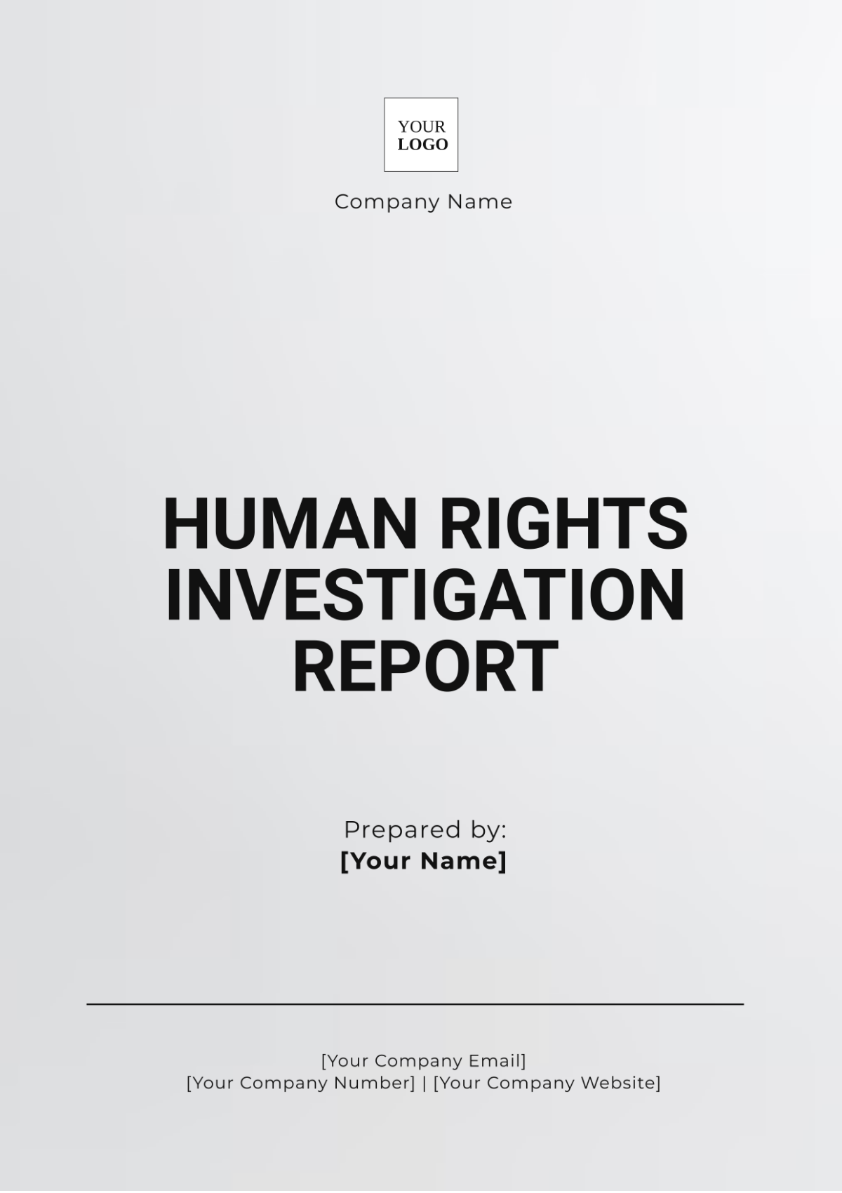 Human Rights Investigation Report Template - Edit Online & Download