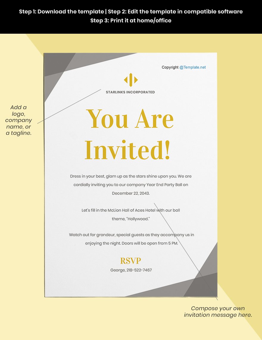 Elegant HR Invitation Template