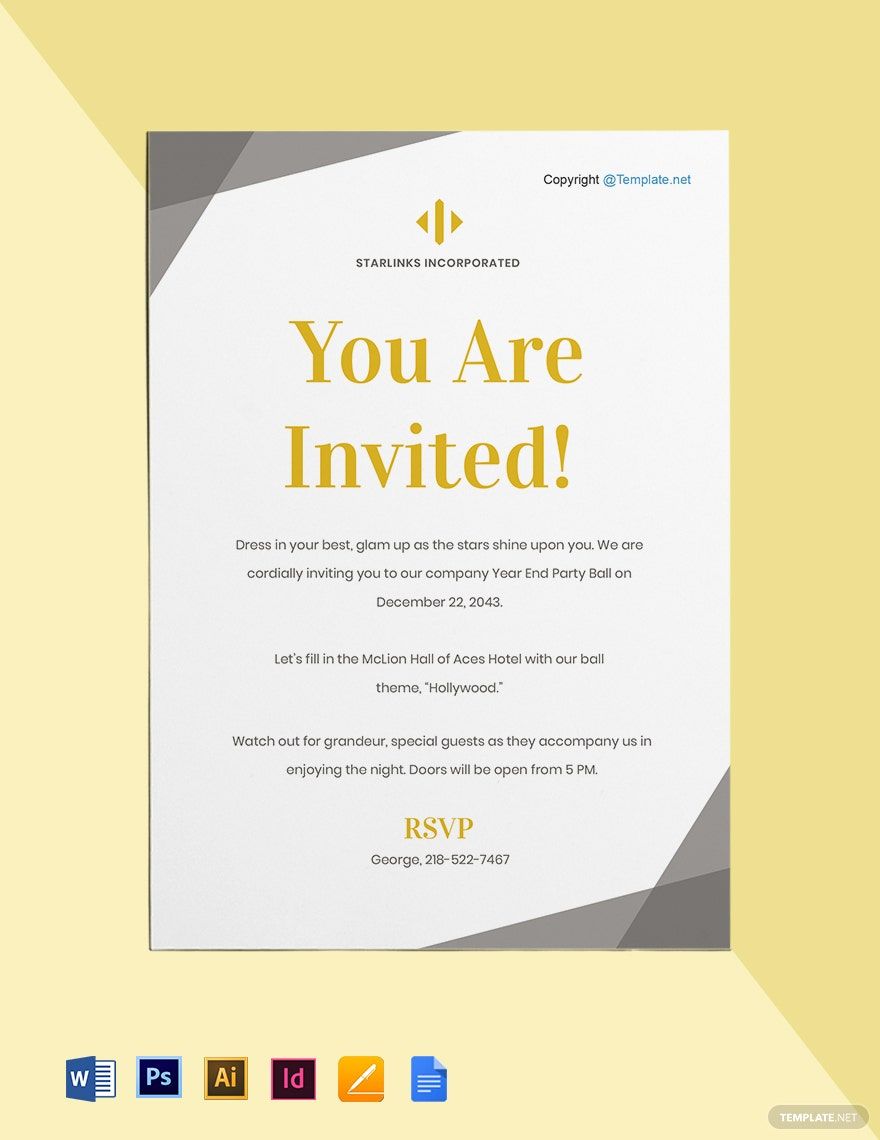 Elegant HR Invitation Template