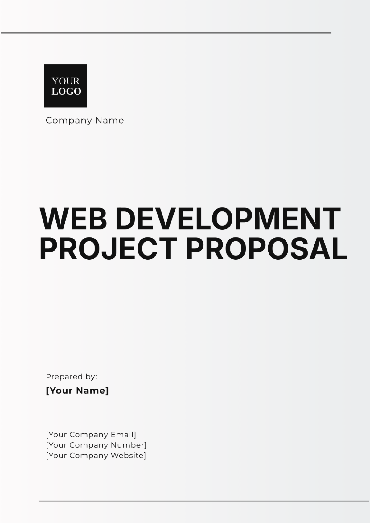 Web Development Project Proposal Template