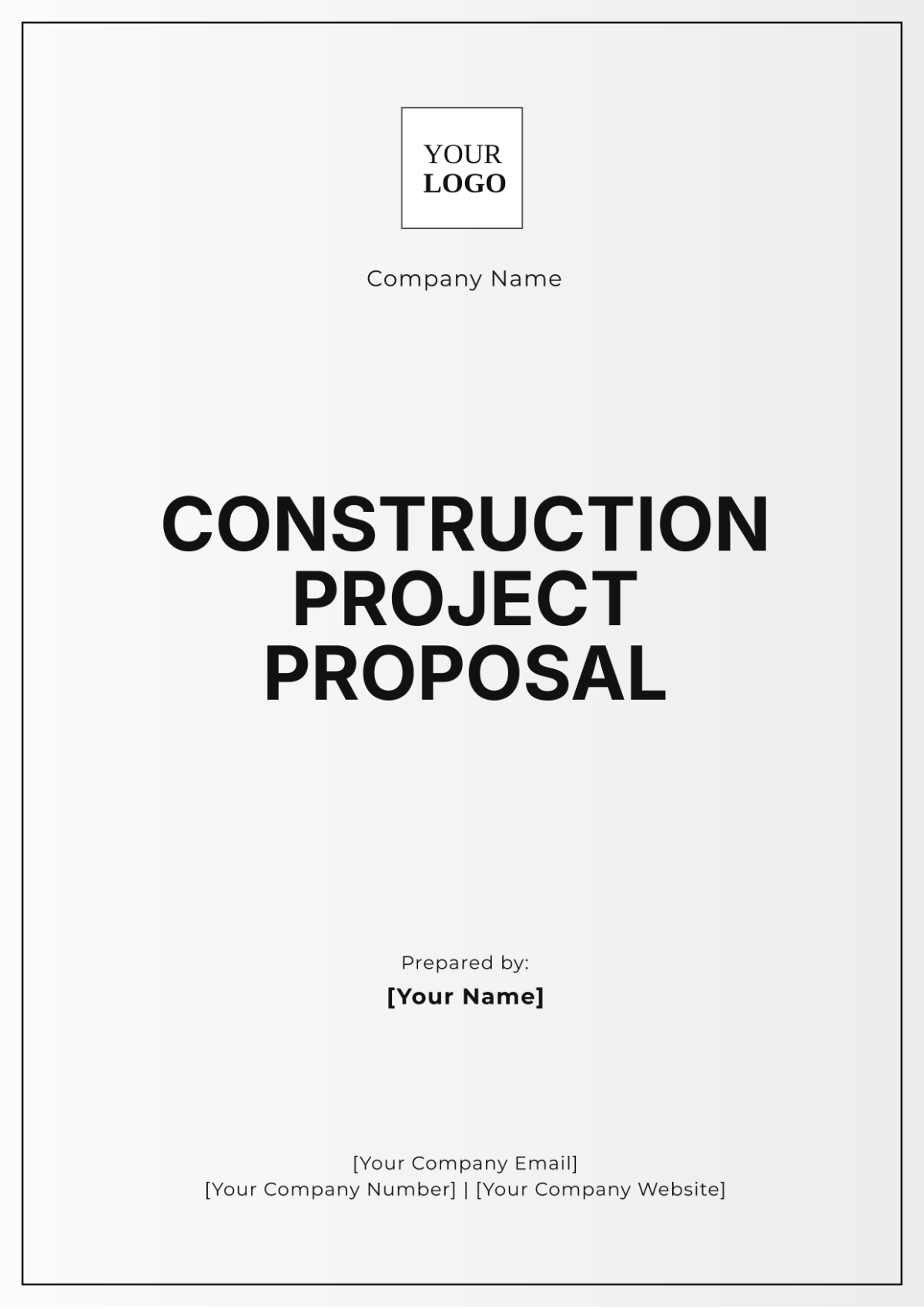 Construction Project Proposal Template