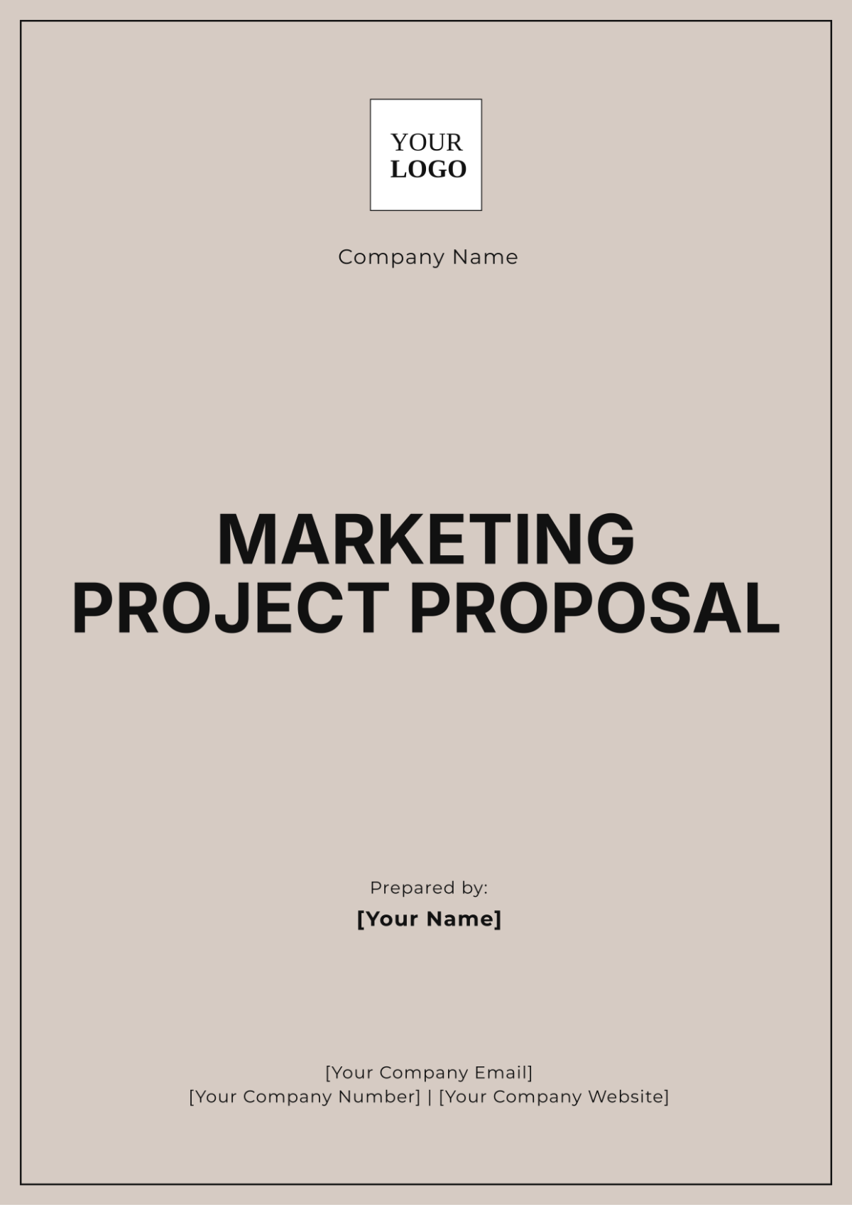 Marketing Project Proposal Template